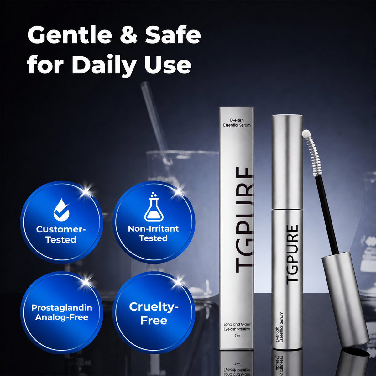 Eyelash Growth Serum- Safe & Gentle Lashes Care